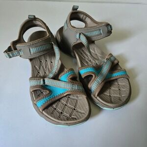 G.H. Bass & Co. Boho Brown & Aqua Women's Sandals Size 7 Hiking Walking Water